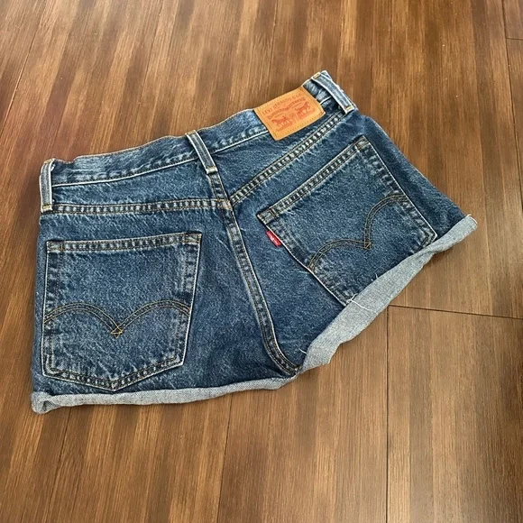 Levi’s 501 selvedge White Oak Cone denim raw hem button fly shorts 26 - Picture 6 of 10